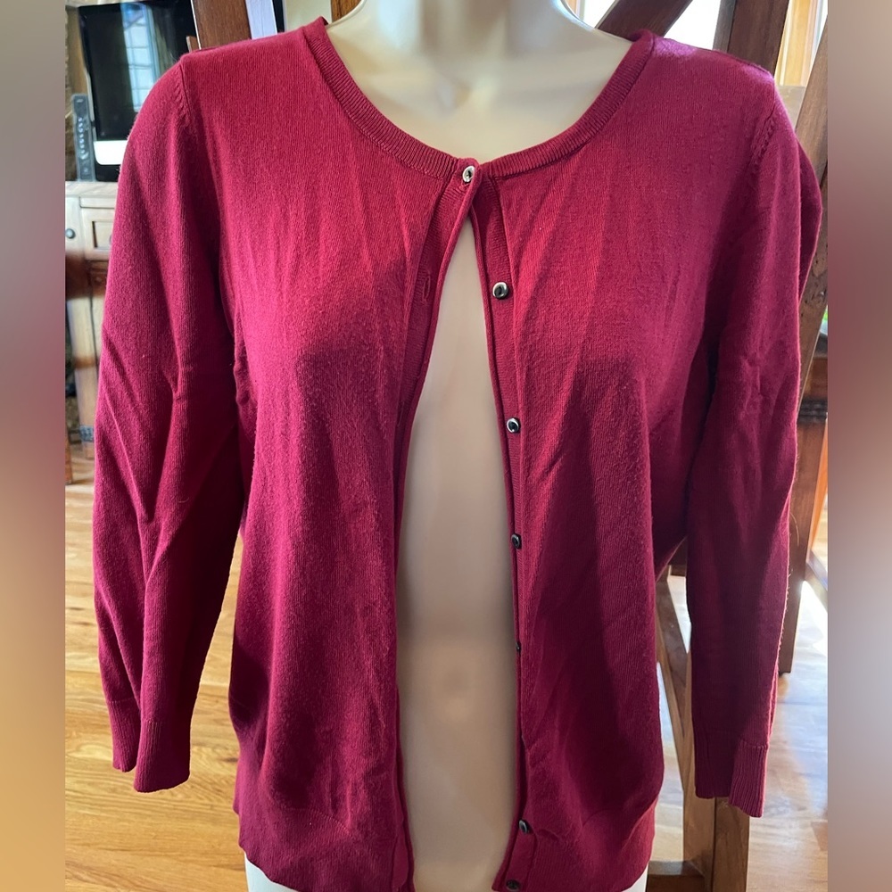 Halogen red cardigan Large